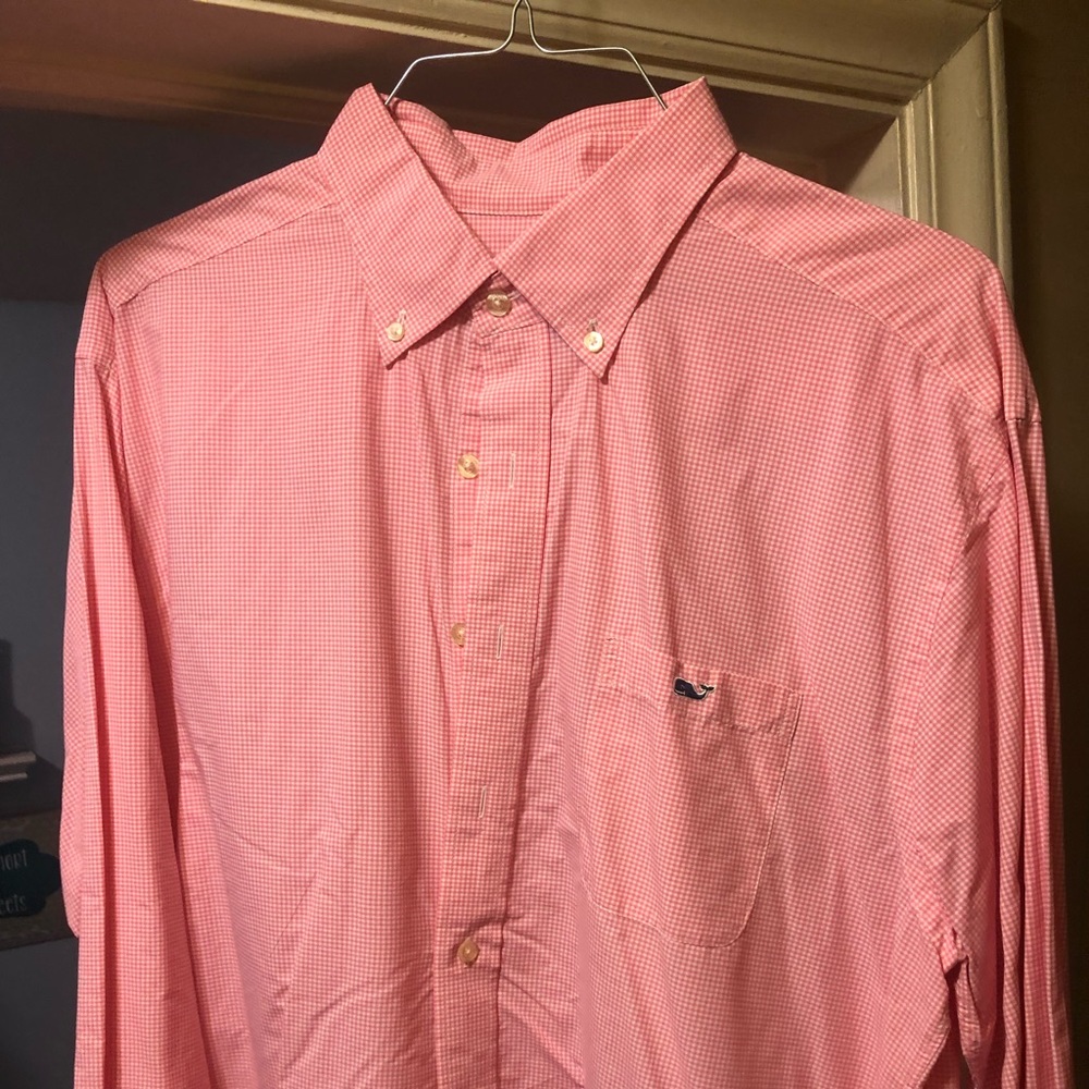 XL Pink Vineyard Vines Button Down